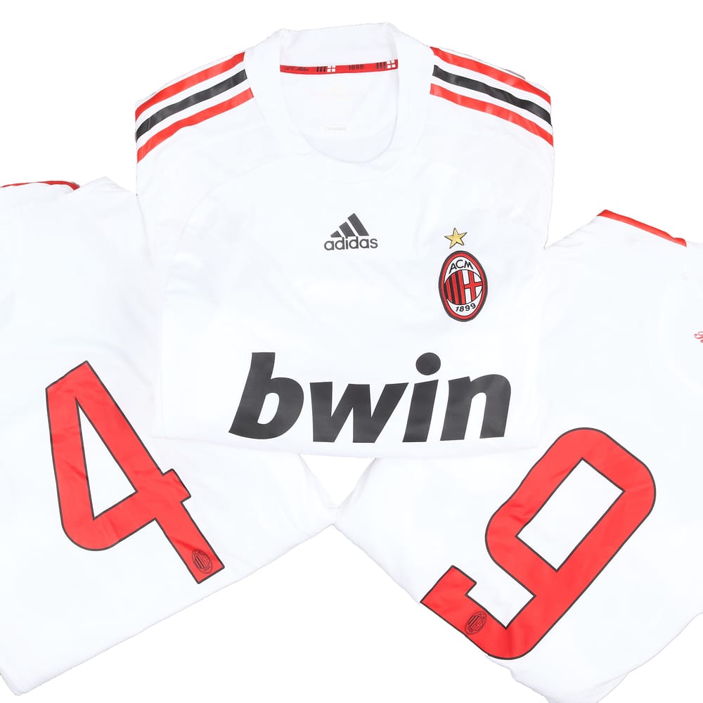 Camiseta de visitante L/S versión jugador del AC Milan 2008-09 # - 8/10 - (XL)