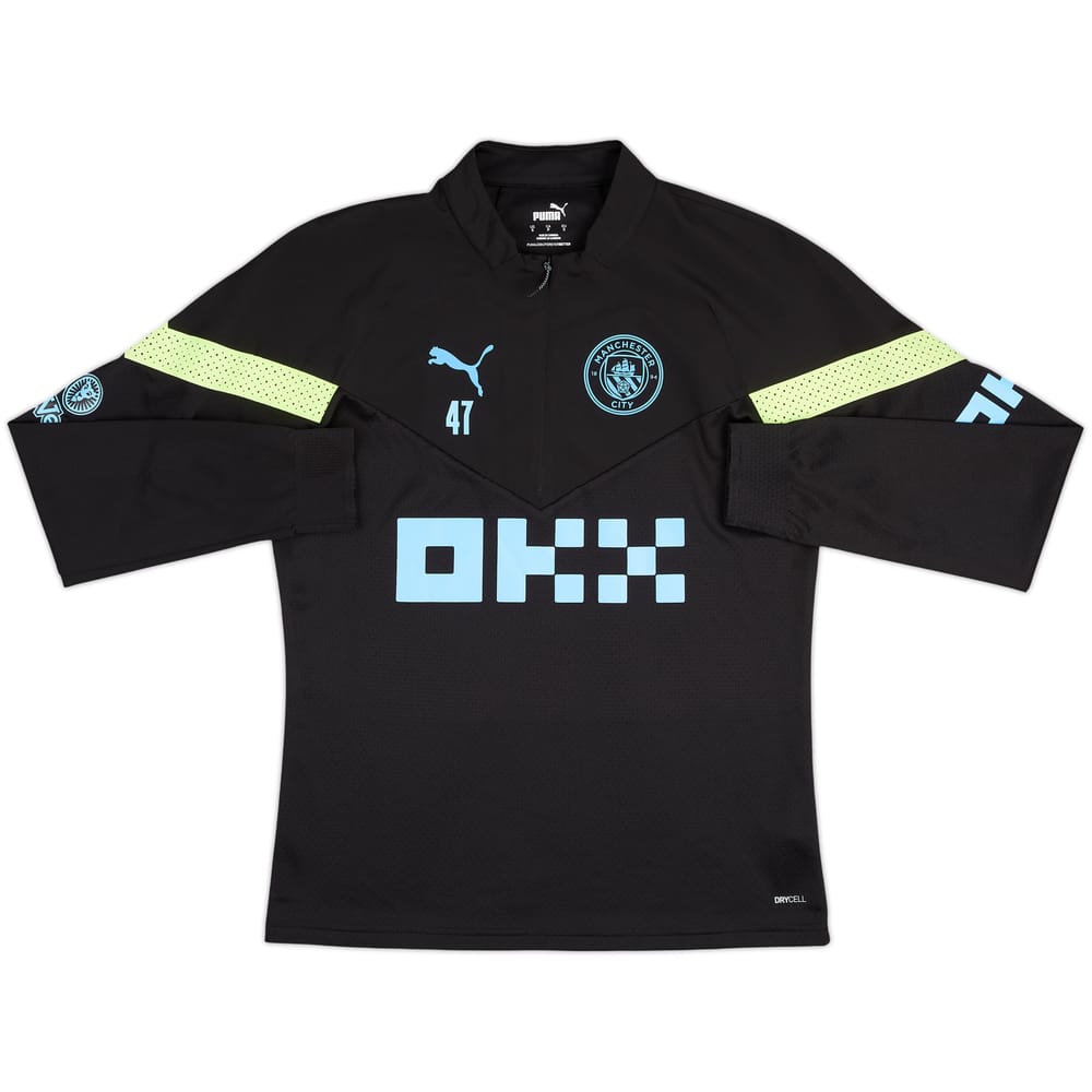 2022-23 Manchester City Player Issue Puma 1/4 Zip Drill Top #47 (Foden) - 8/10 - (S)