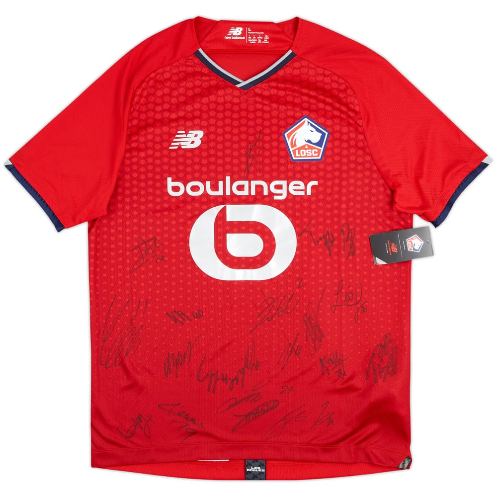 2021-22 Lille Squad Signed Home Shirt (L)