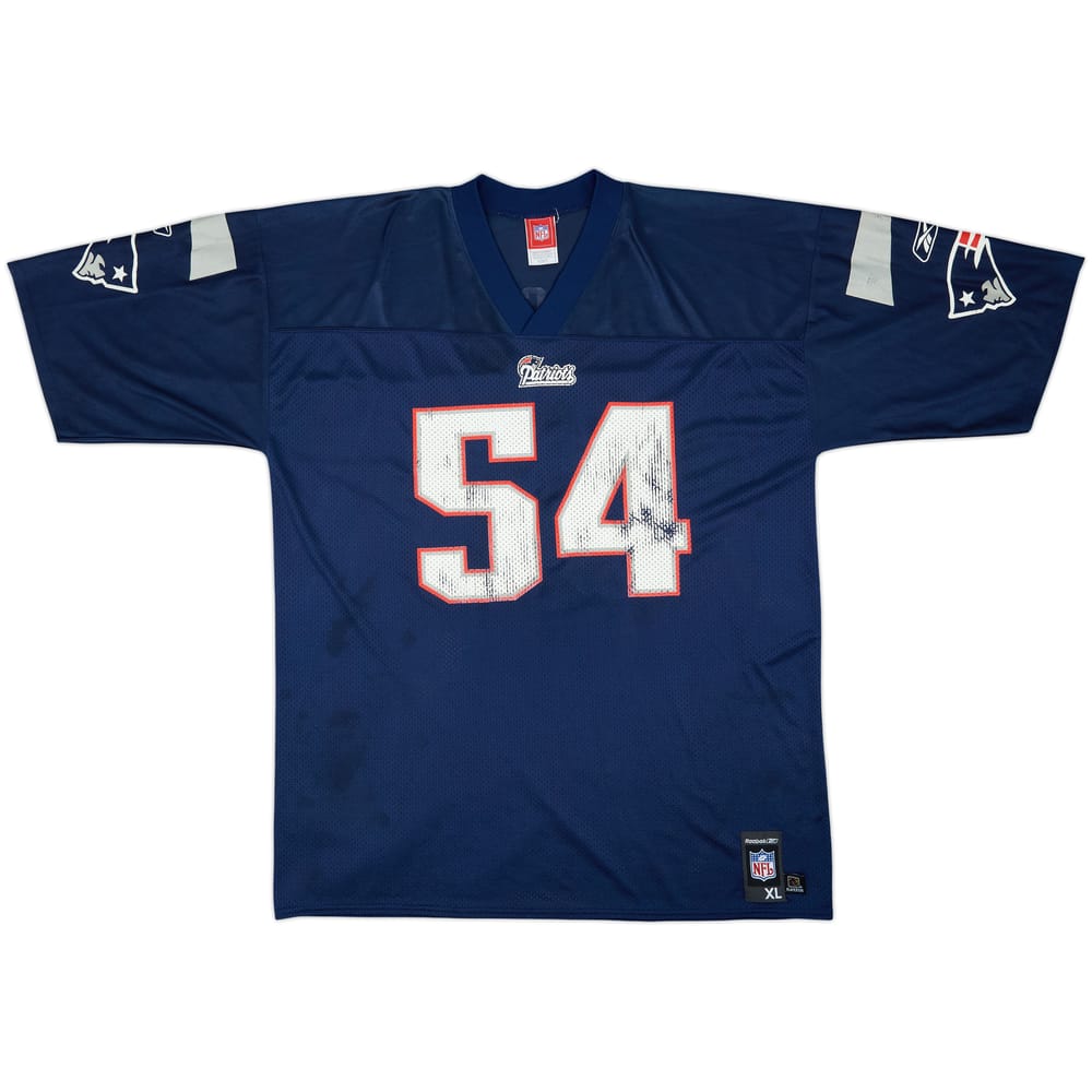 2005-06 New England Patriots Bruschi #54 Reebok Replica Home Jersey - 5/10 - (XL)