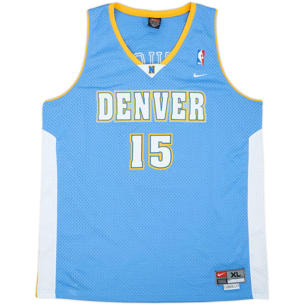 2003-04 Denver Nuggets Anthony #15 Nike Swingman Away Jersey - 6/10 - (XL)
