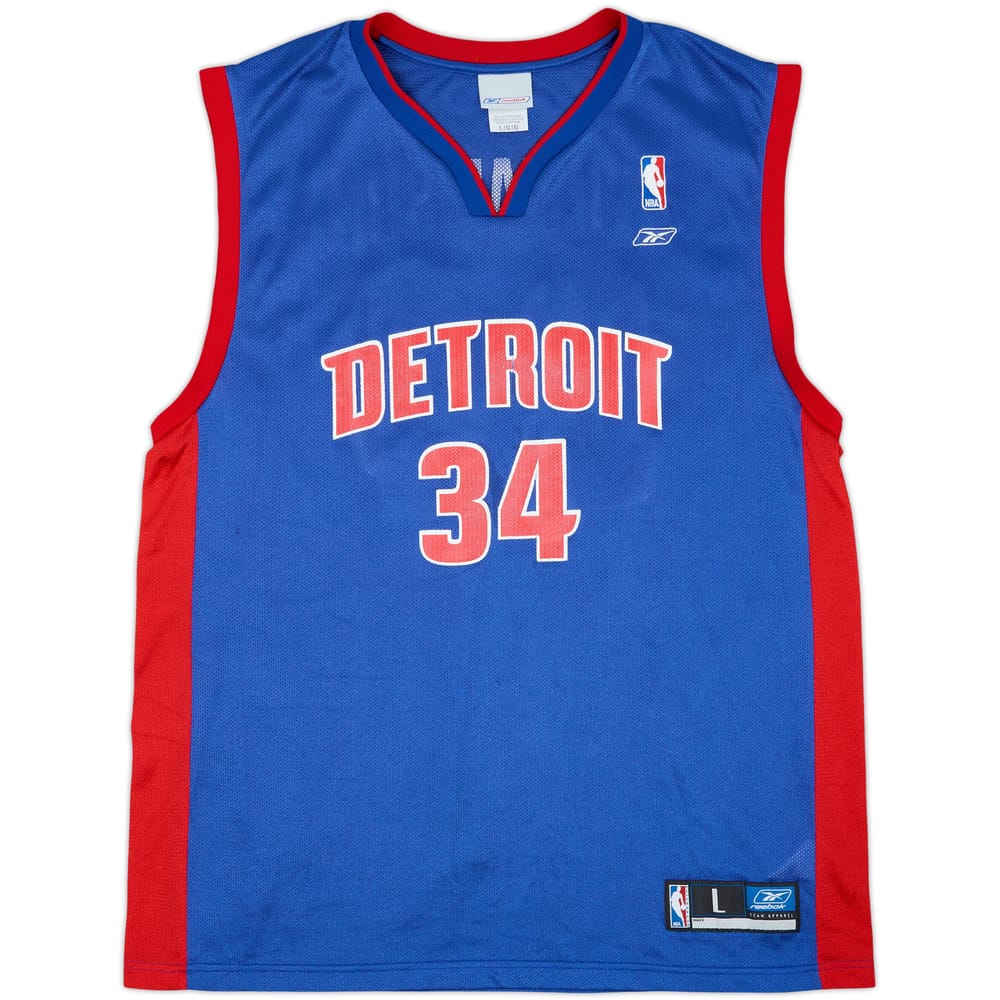 2002-04 Detroit Pistons Williamson #34 Reebok Away Jersey - 7/10 - (L)