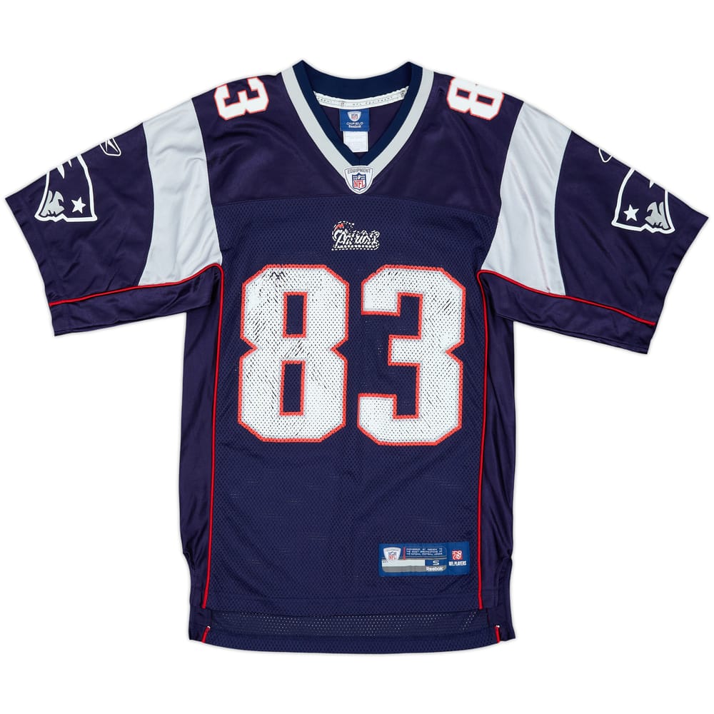 2008-11 New England Patriots Welker #83 Reebok On Field Home Jersey - 6/10 - (S)