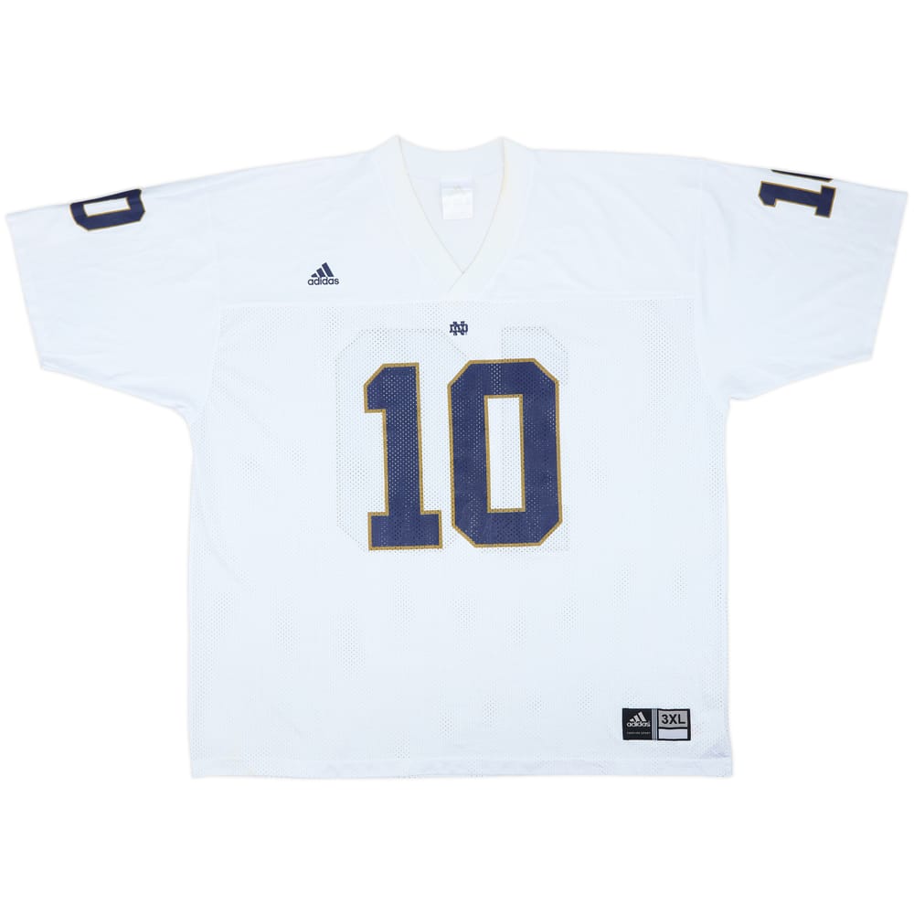 2004-06 Notre Dame Fighting Irish Quinn #10 adidas Away Jersey - 8/10 - (3XL)