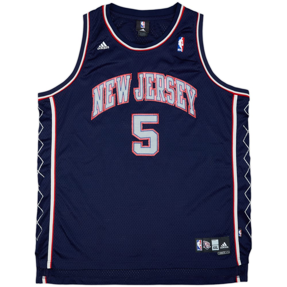 2006-08 New Jersey Nets Kidd #5 adidas Swingman Away Jersey - 7/10 - (XXL)