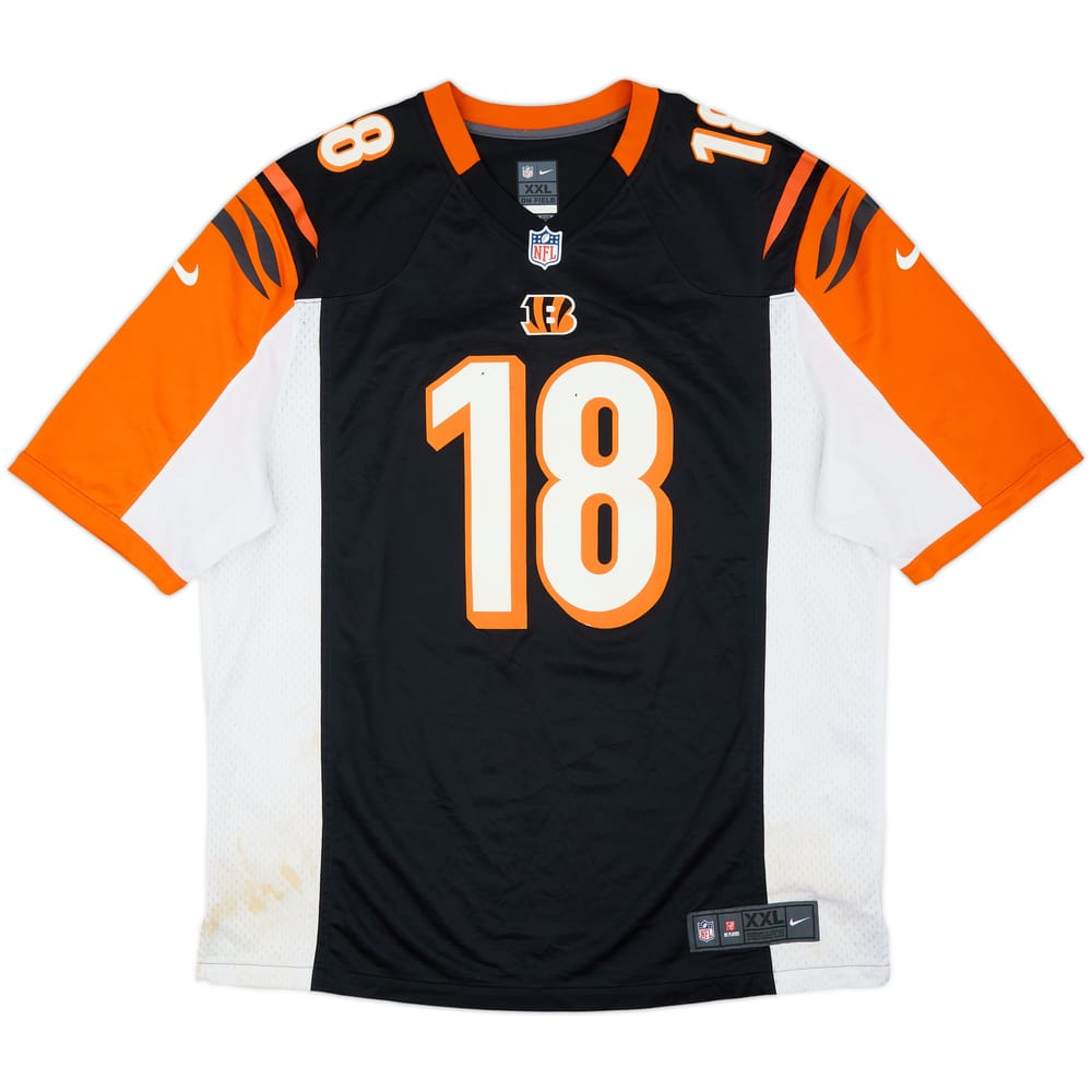 2012-20 Cincinnati Bengals Green #18 Nike Game Home Jersey - 5/10 - (XXL)