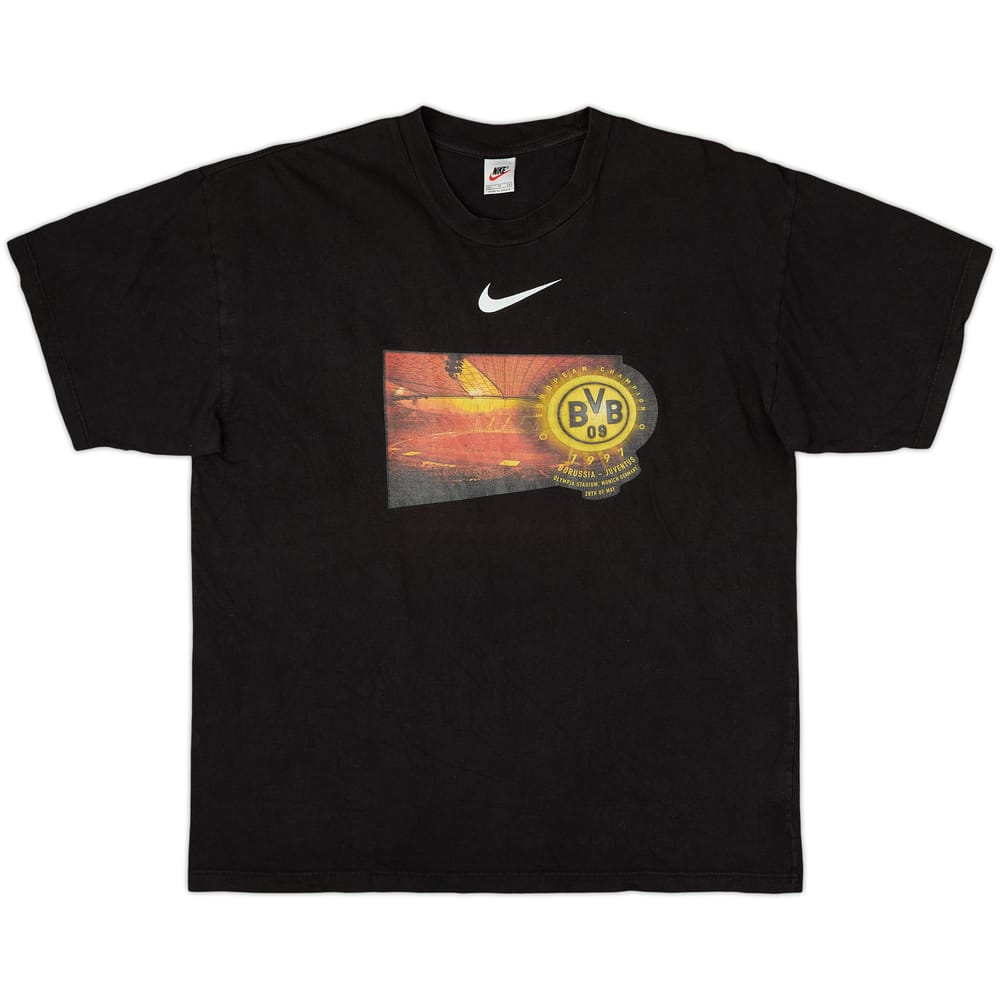 1997 Borussia Dortmund Nike 'European Champions' Graphic Tee - 6/10 - (XL)