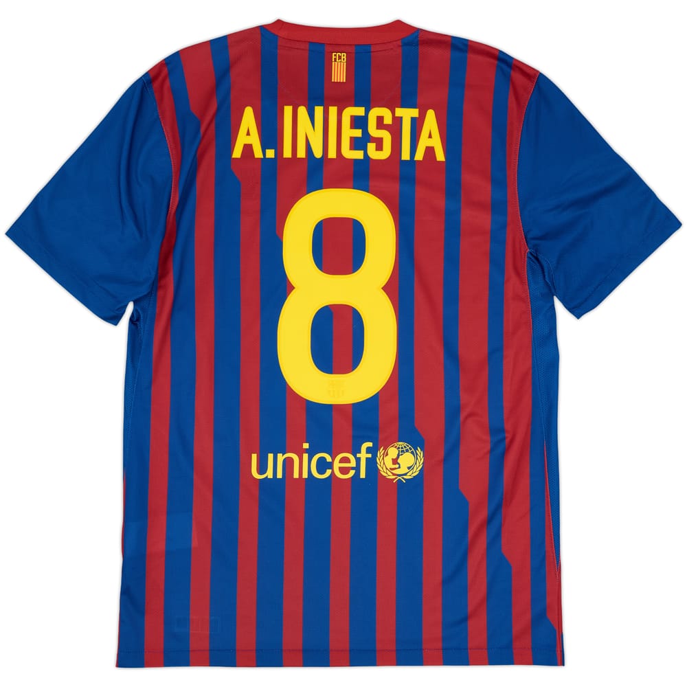 2011-12 Barcelona Home Shirt A.Iniesta #8 - 8/10 - (M)