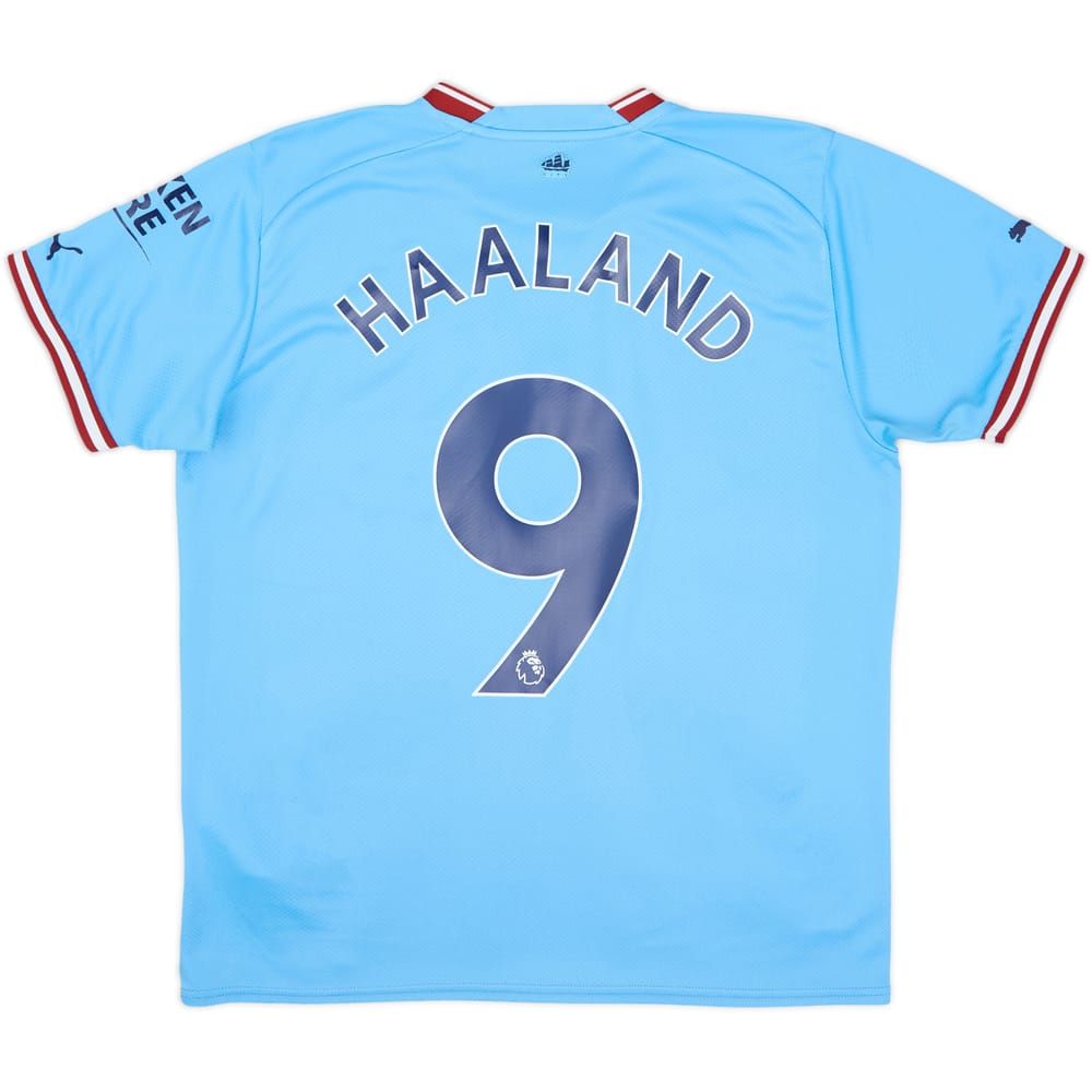 2022-23 Manchester City Home Shirt Haaland #9 - 8/10 - (M)