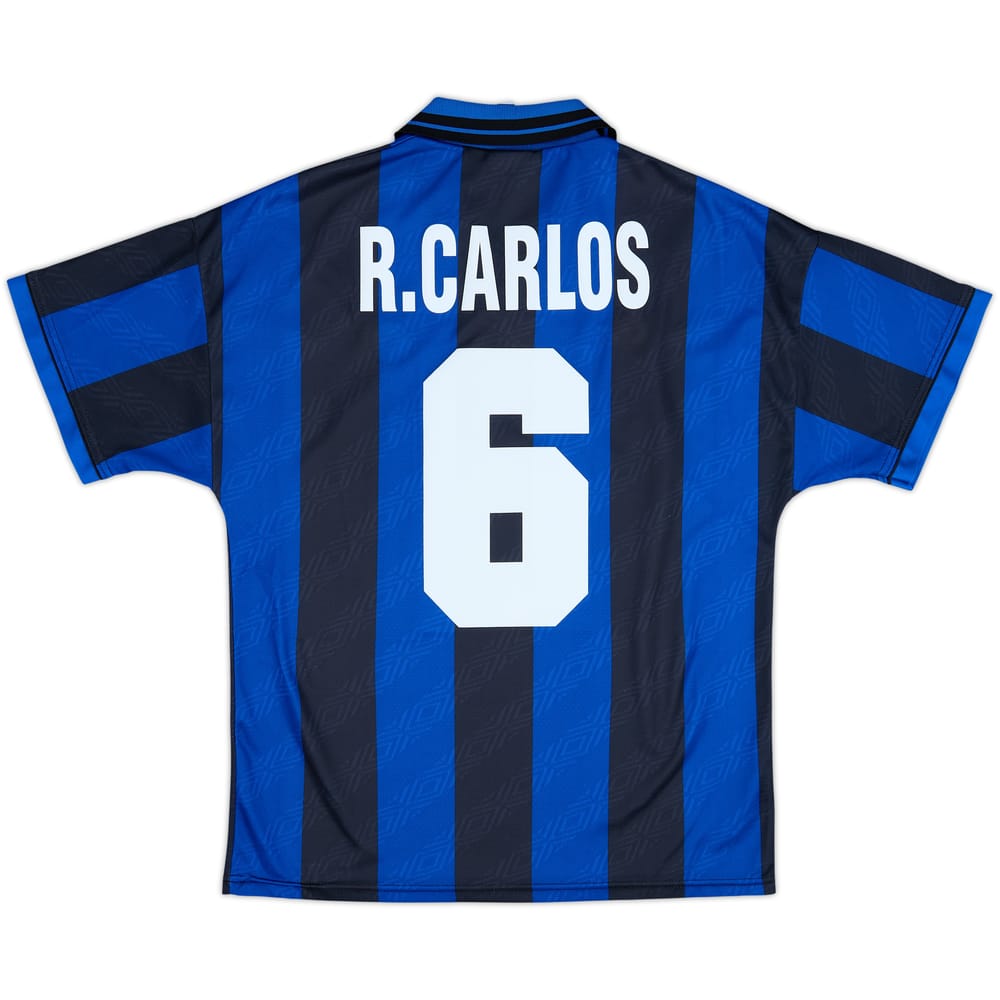 1995-96 Inter Milan Home Shirt R.Carlos #6 - 8/10 - (M)