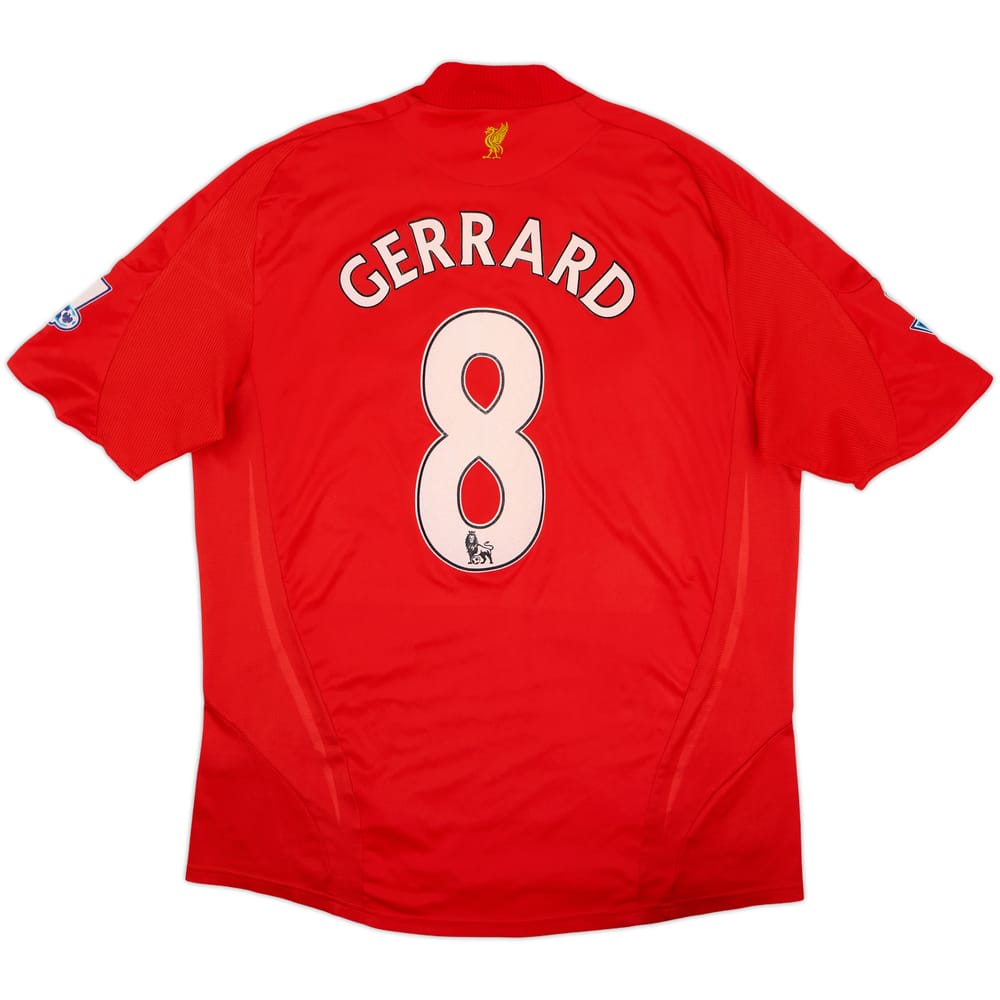 2008-10 Liverpool Home Shirt Gerrard #8 - 6/10 - (XL)