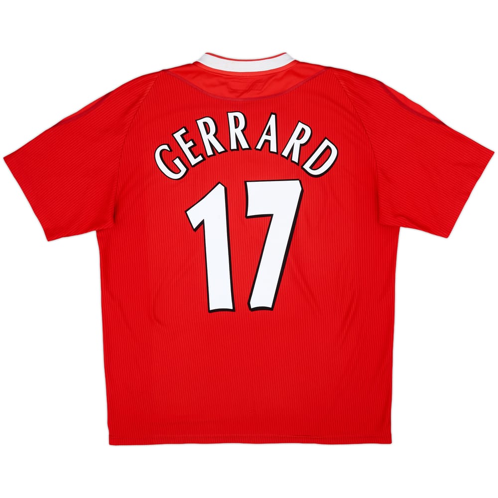 2002-04 Liverpool Home Shirt Gerrard #17 - 6/10 - (L)