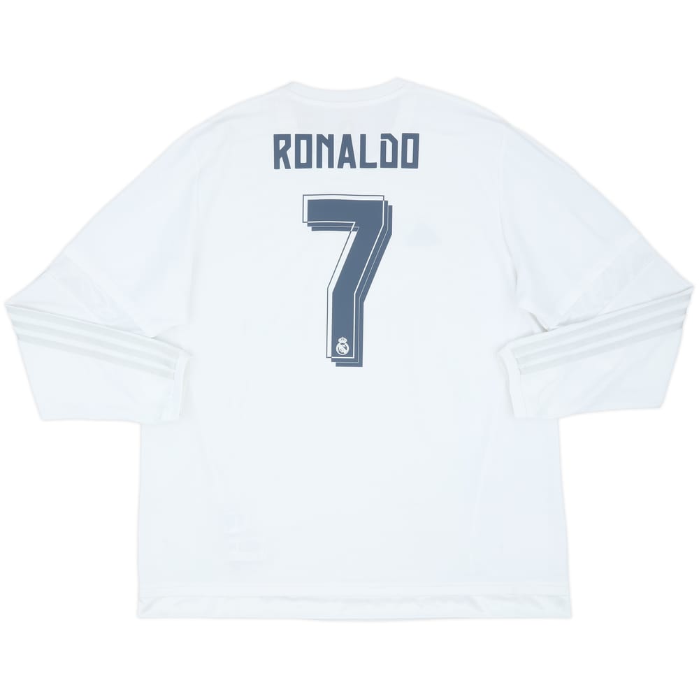 2015-16 Real Madrid Home L/S Shirt Ronaldo #7 - 6/10 - (XXL)