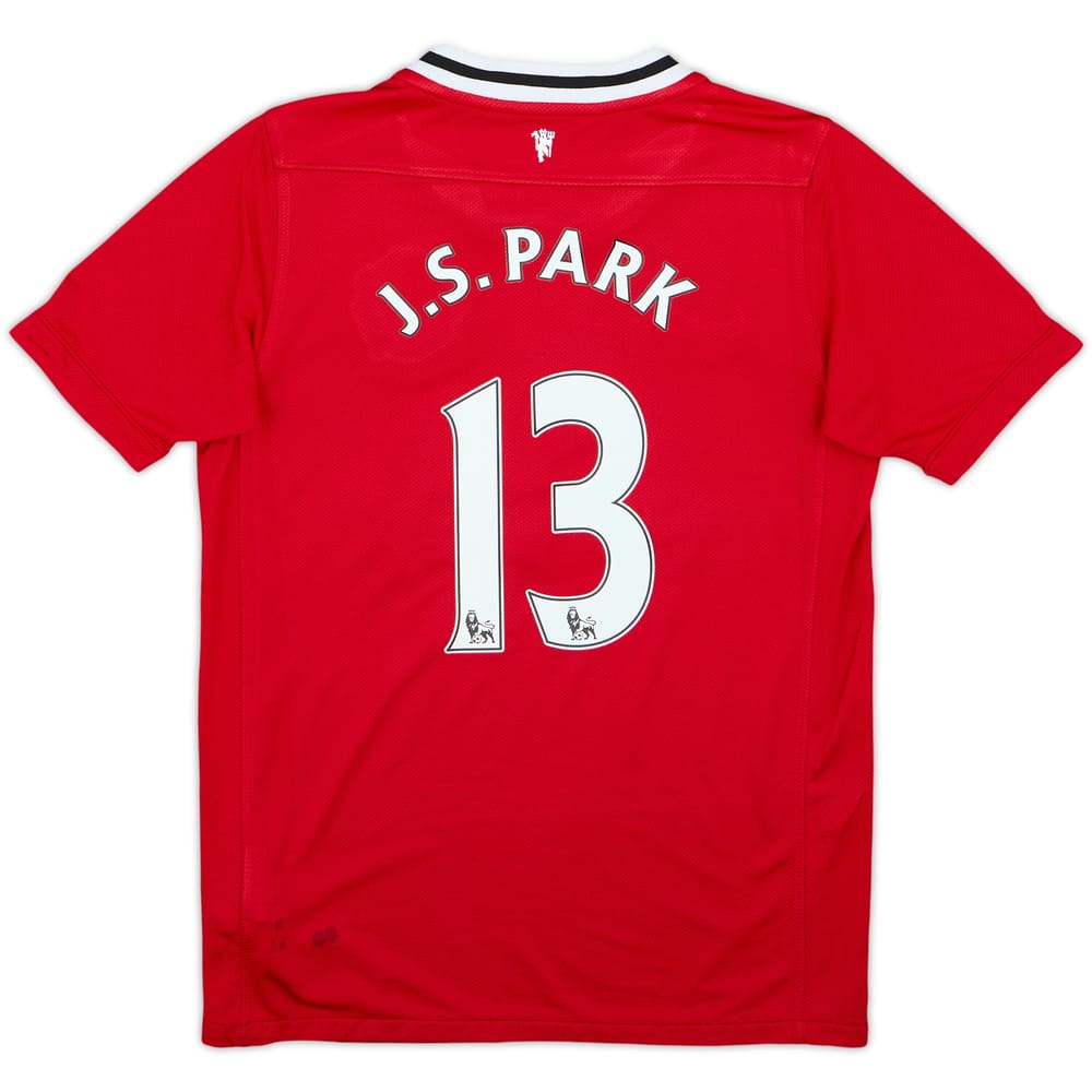 2011-12 Manchester United Home Shirt J.S.Park #13 - 7/10 - (11-12 Years)