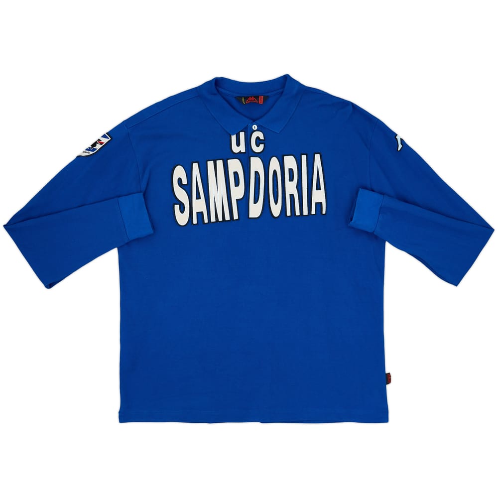 2008-09 Sampdoria Kappa Polo L/S Shirt - 7/10 - (XL)