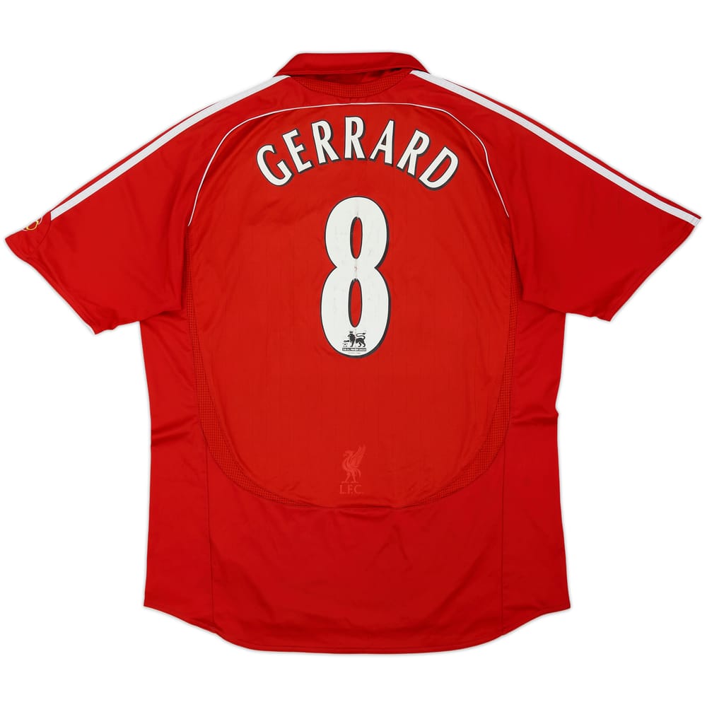 2006-08 Liverpool Home Shirt Gerrard #8 - 5/10 - (XL)