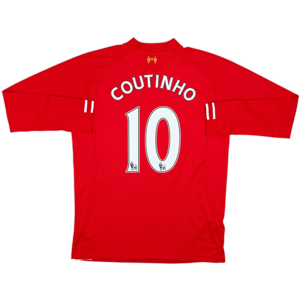 2013-14 Liverpool Home L/S Shirt Coutinho #10 - 6/10 - (L)