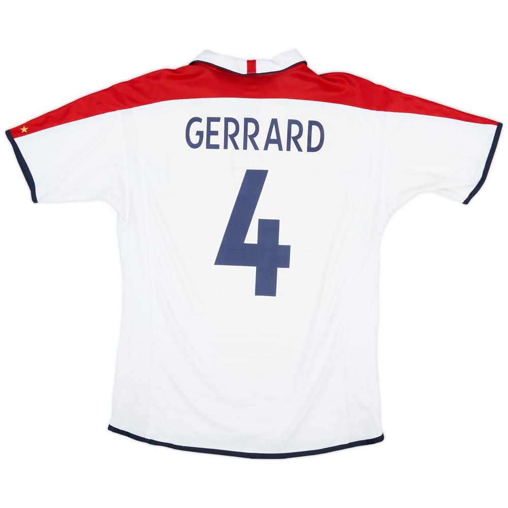 2003-05 England Home Shirt Gerrard #4 - 8/10 - (S)