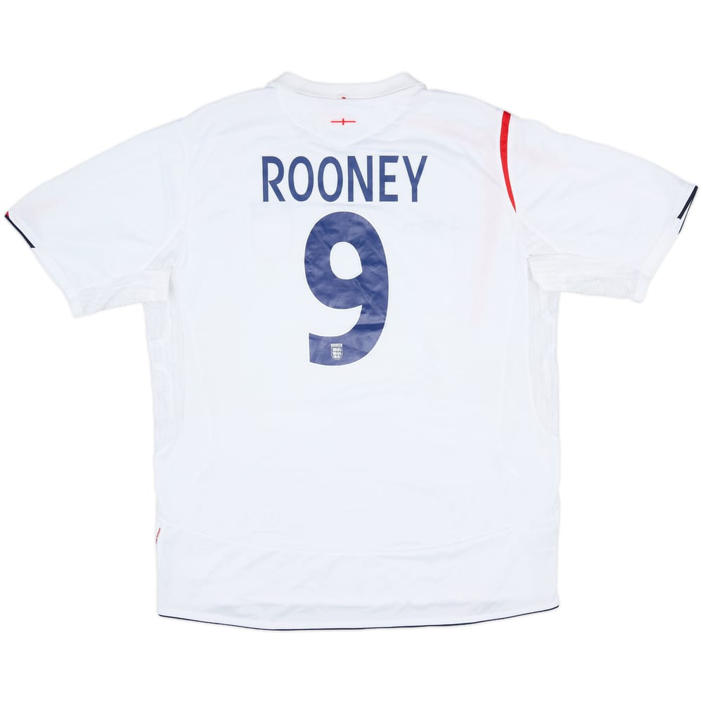 2005-07 England Home Shirt Rooney #9 - 7/10 - (XL)