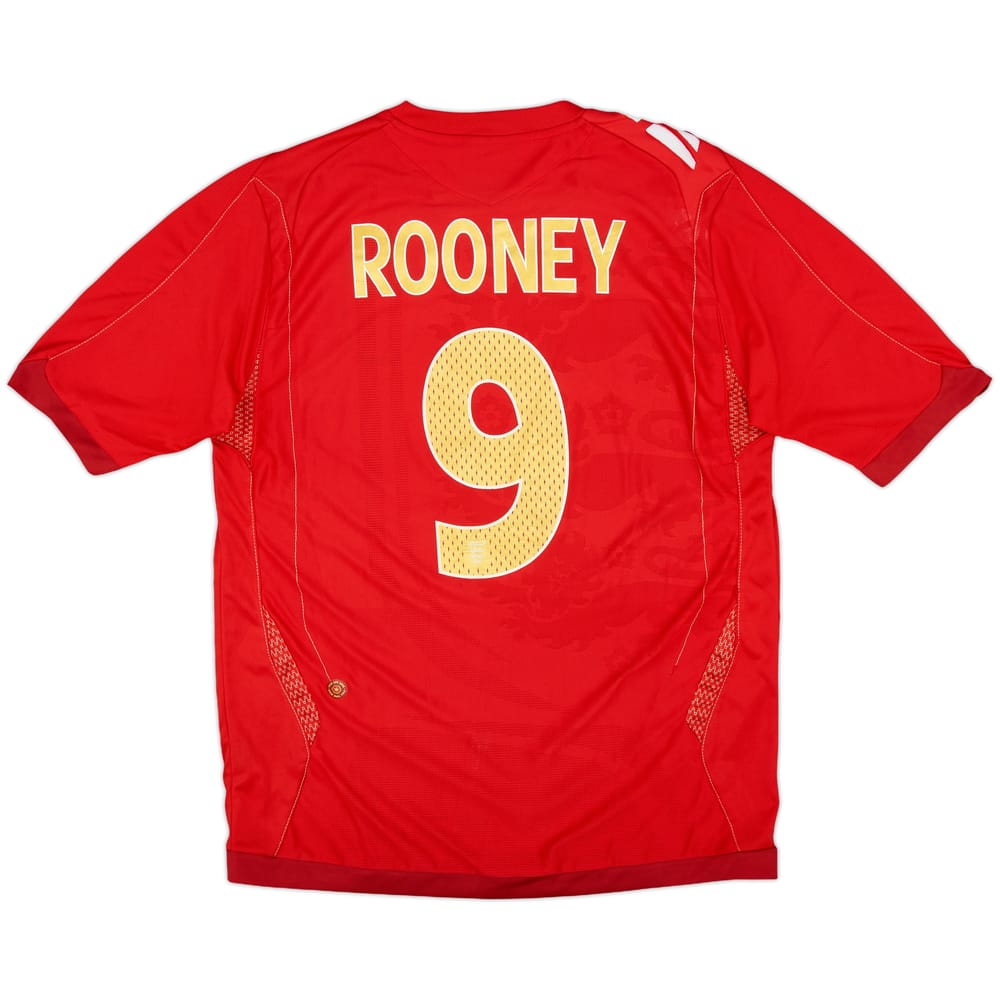 2006-08 England Away Shirt Rooney #9 - 8/10 - (M)
