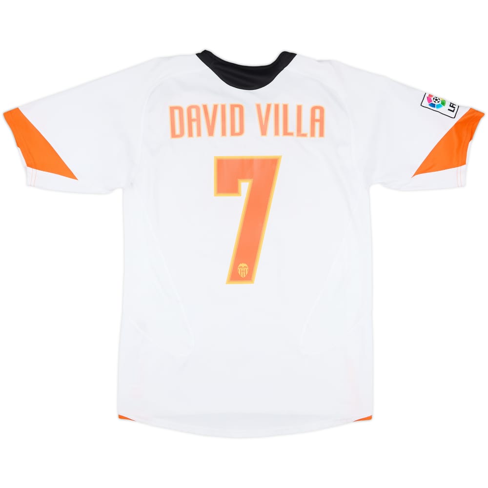 2005-06 Valencia Home Shirt David Villa #7 - 8/10 - (S)