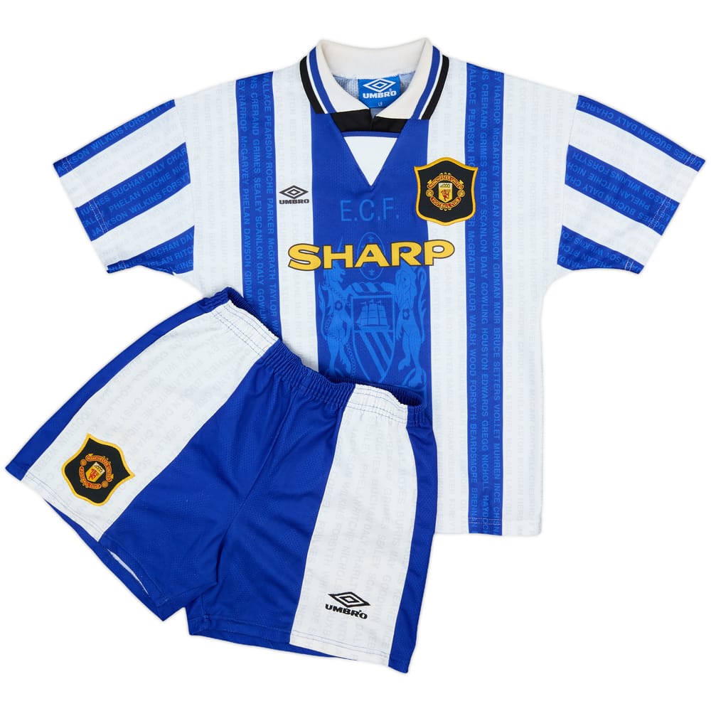1994-96 Manchester United Third Full Kit - 8/10 - (L.Boys)