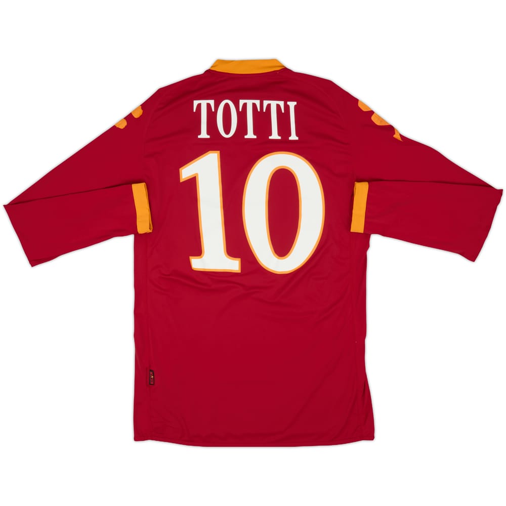 2012-13 Roma Home L/S Shirt Totti #10 - 6/10 - (M)