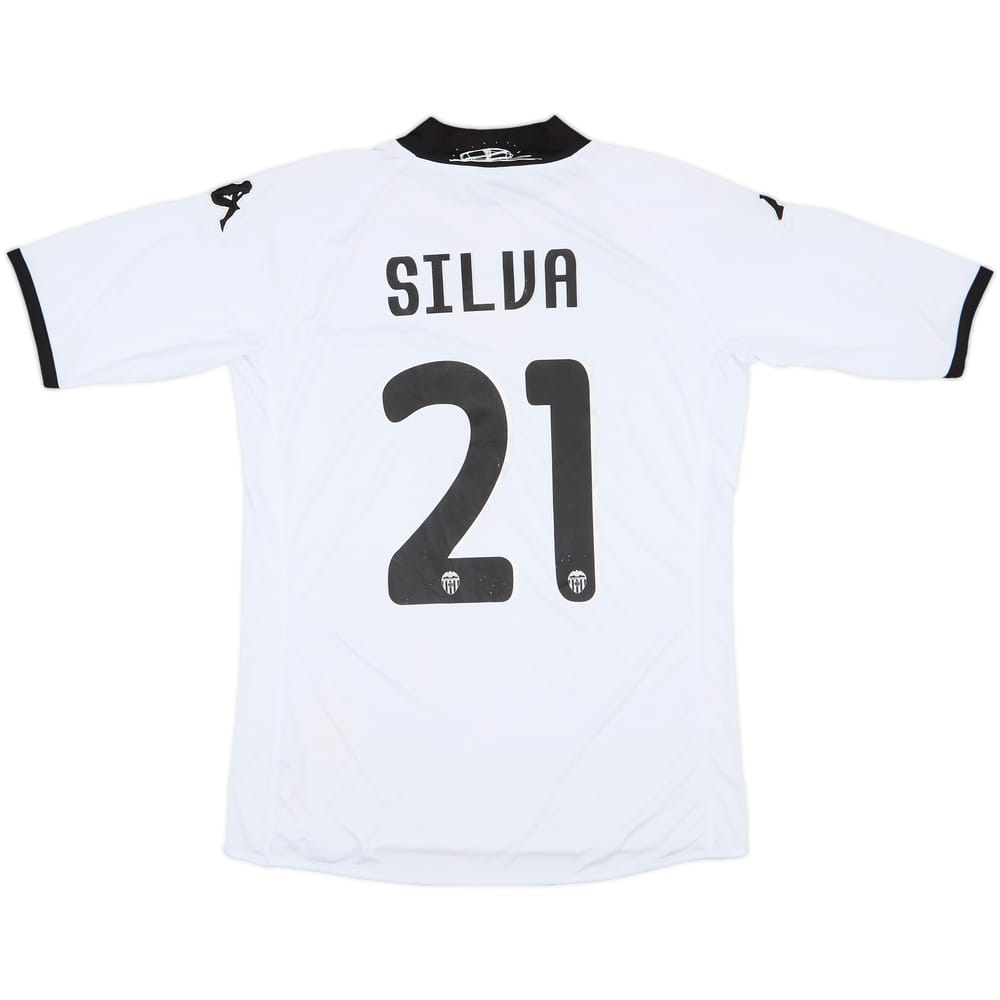 2009-10 Valencia Home Shirt Silva #21 - 7/10 - (L)