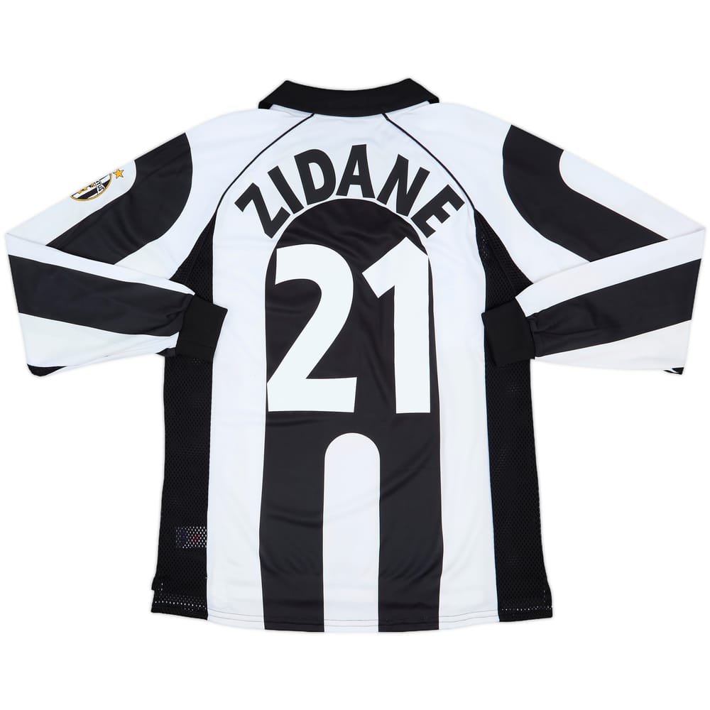 1997-98 Juventus Centenary Home L/S Shirt Zidane #21 (M)
