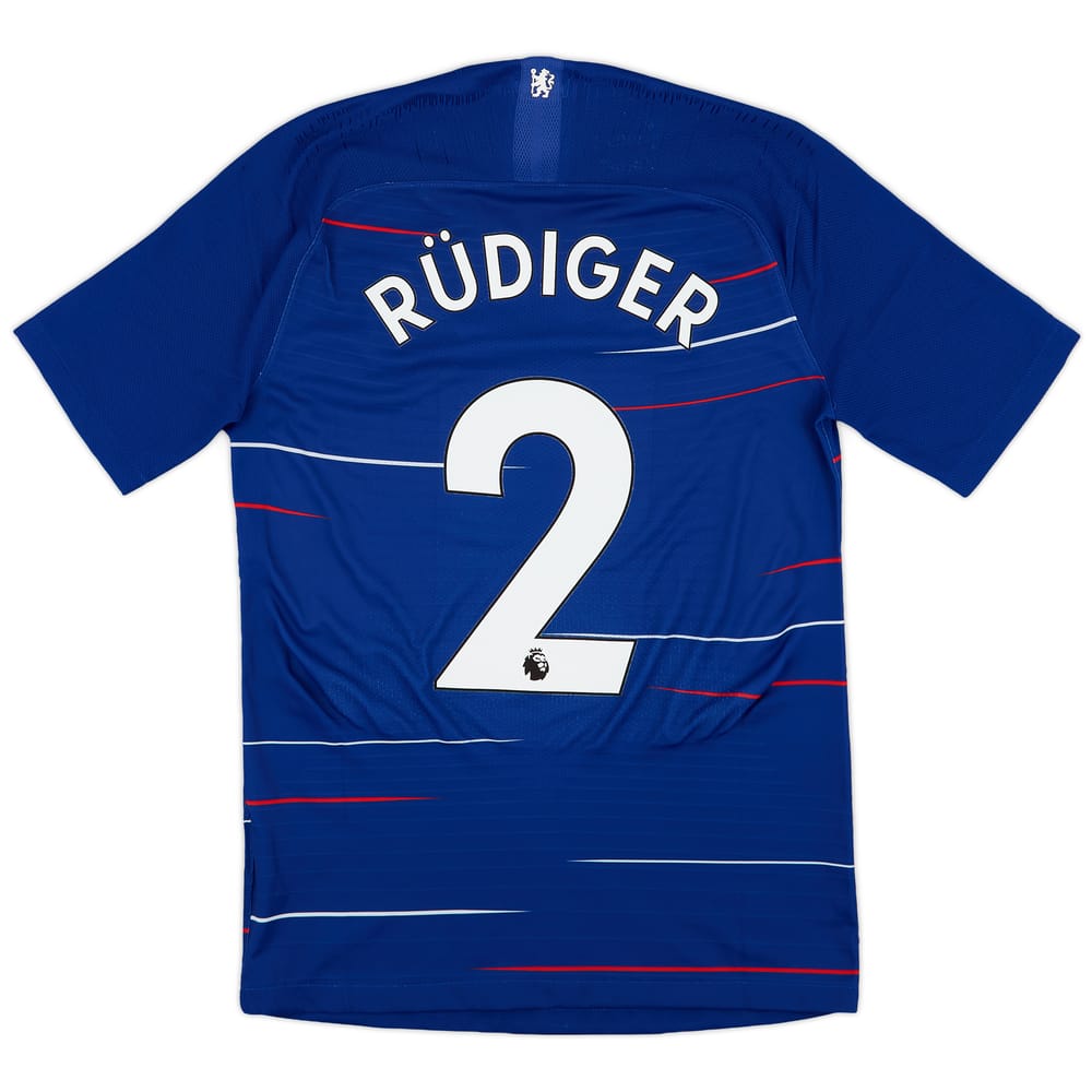 2018-19 Chelsea Authentic Home Shirt Rudiger #2 - 9/10 - (S)