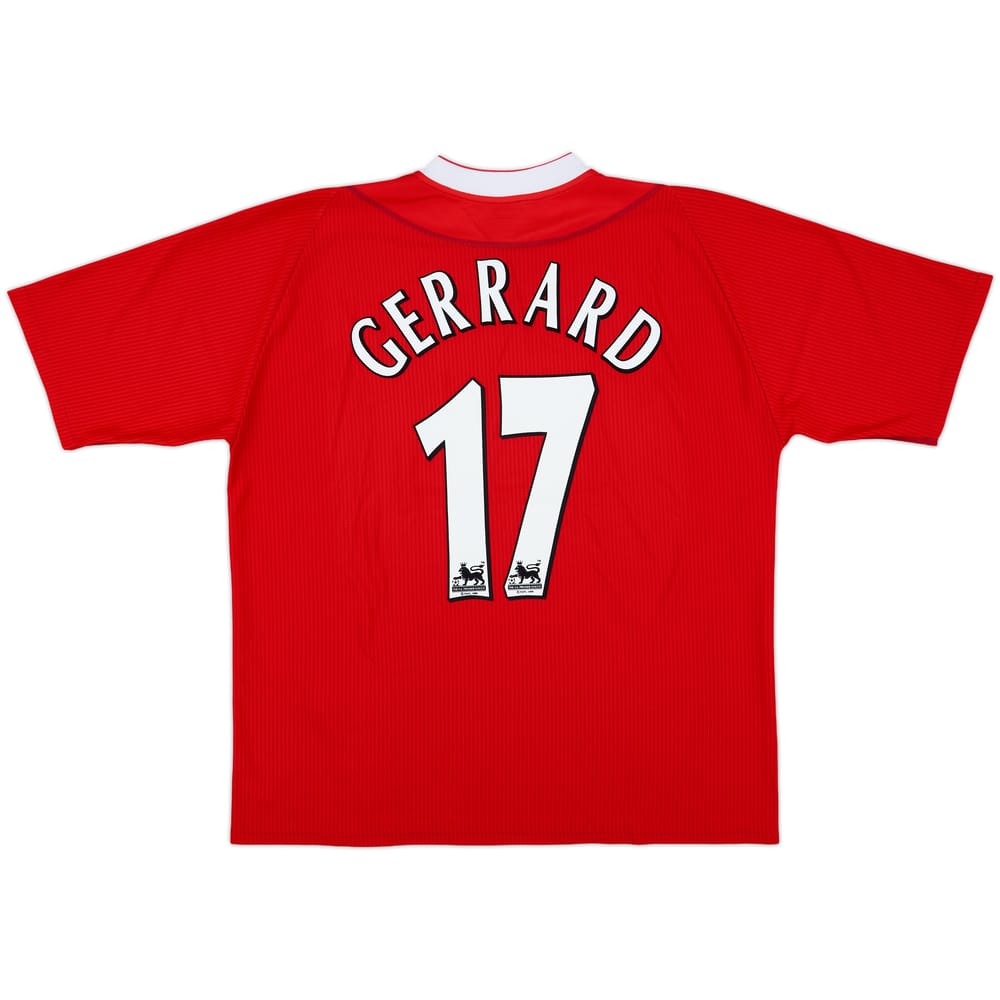 2002-04 Liverpool Home Shirt Gerrard #17 - 7/10 - (XL)