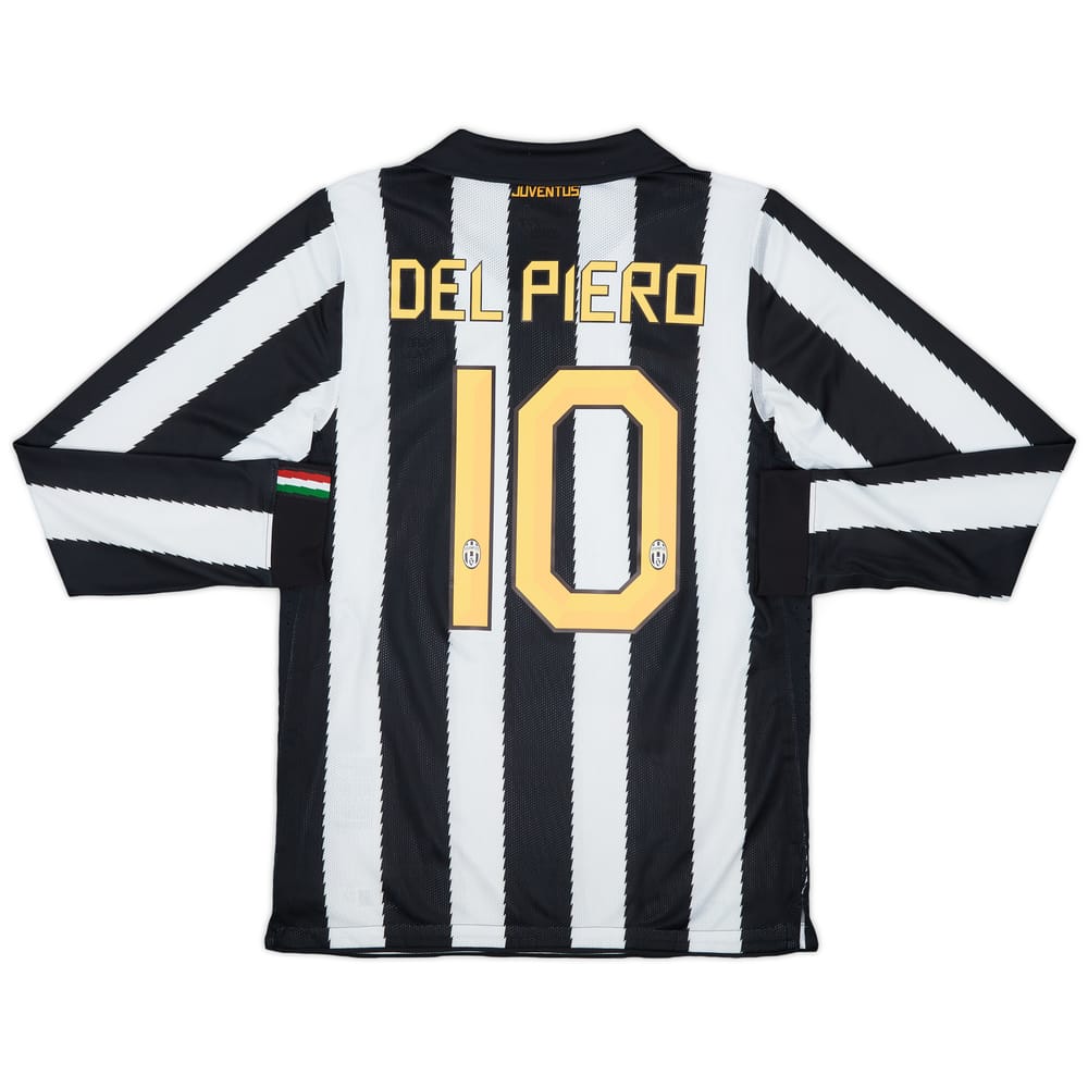 2010-11 Juventus Player Issue Home L/S Shirt Del Piero #10 - 8/10 - (M)