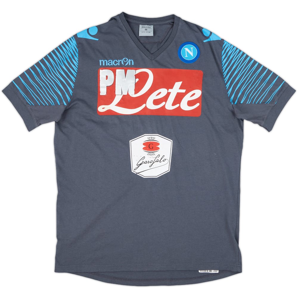2014-15 Napoli Staff Issue Macron Cotton Tee 'PM' - 5/10 - (M)