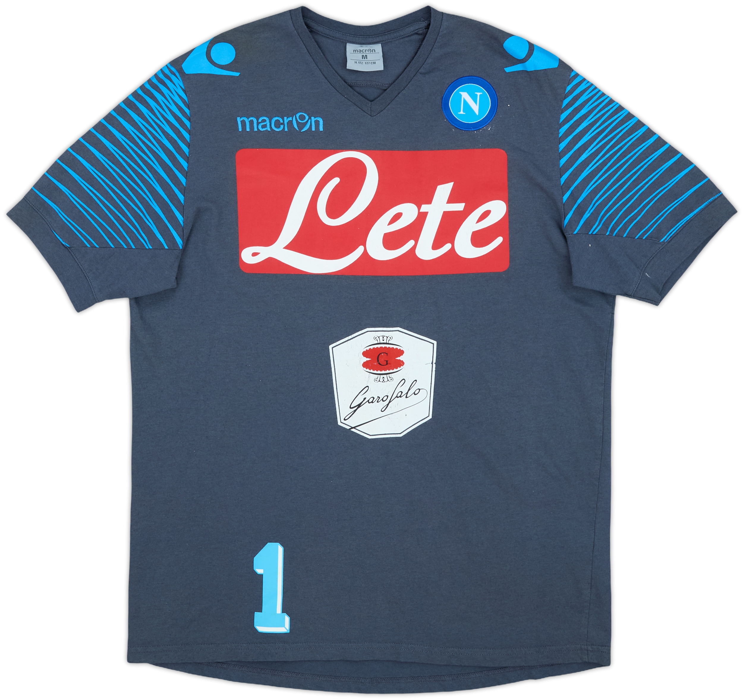 2014-15 Napoli Player Issue Macron Cotton Training Tee #1 - 5/10 - (M)