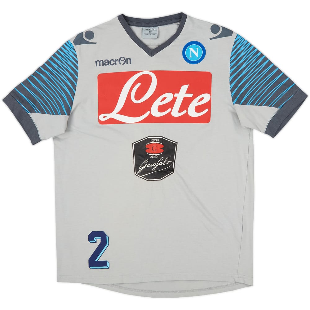 2014-15 Napoli Macron Player Issue Cotton Tee #2 - 6/10 - (M)