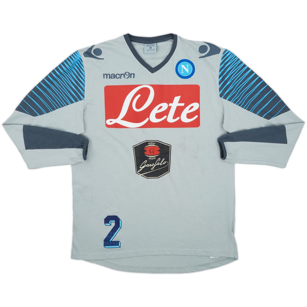 2014-15 Napoli Macron Player Issue Cotton L/S Tee #2 - 6/10 - (M)