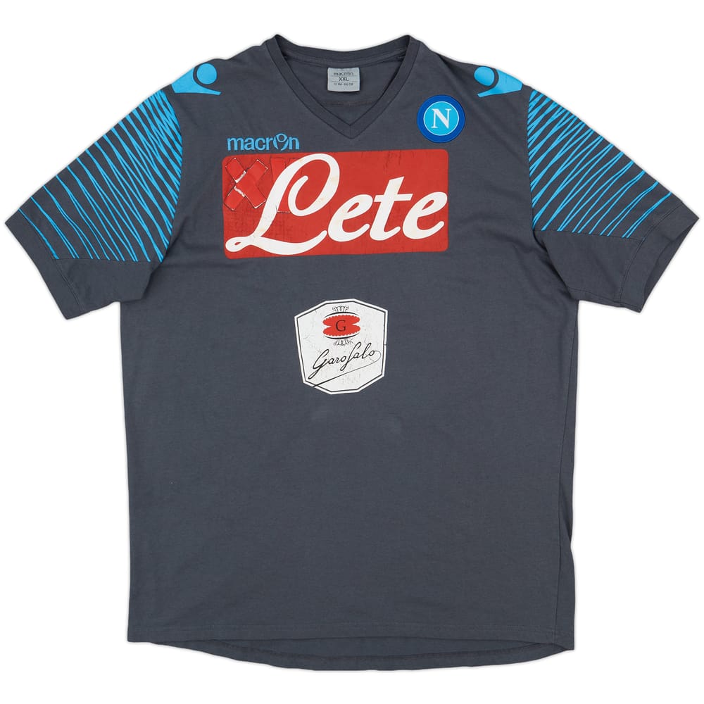 2014-15 Napoli Macron Cotton Tee - 4/10 - (XXL)