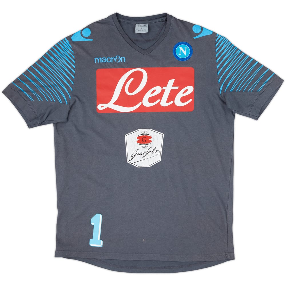 2014-15 Napoli Player Issue Macron Cotton Tee #1 - 5/10 - (L)
