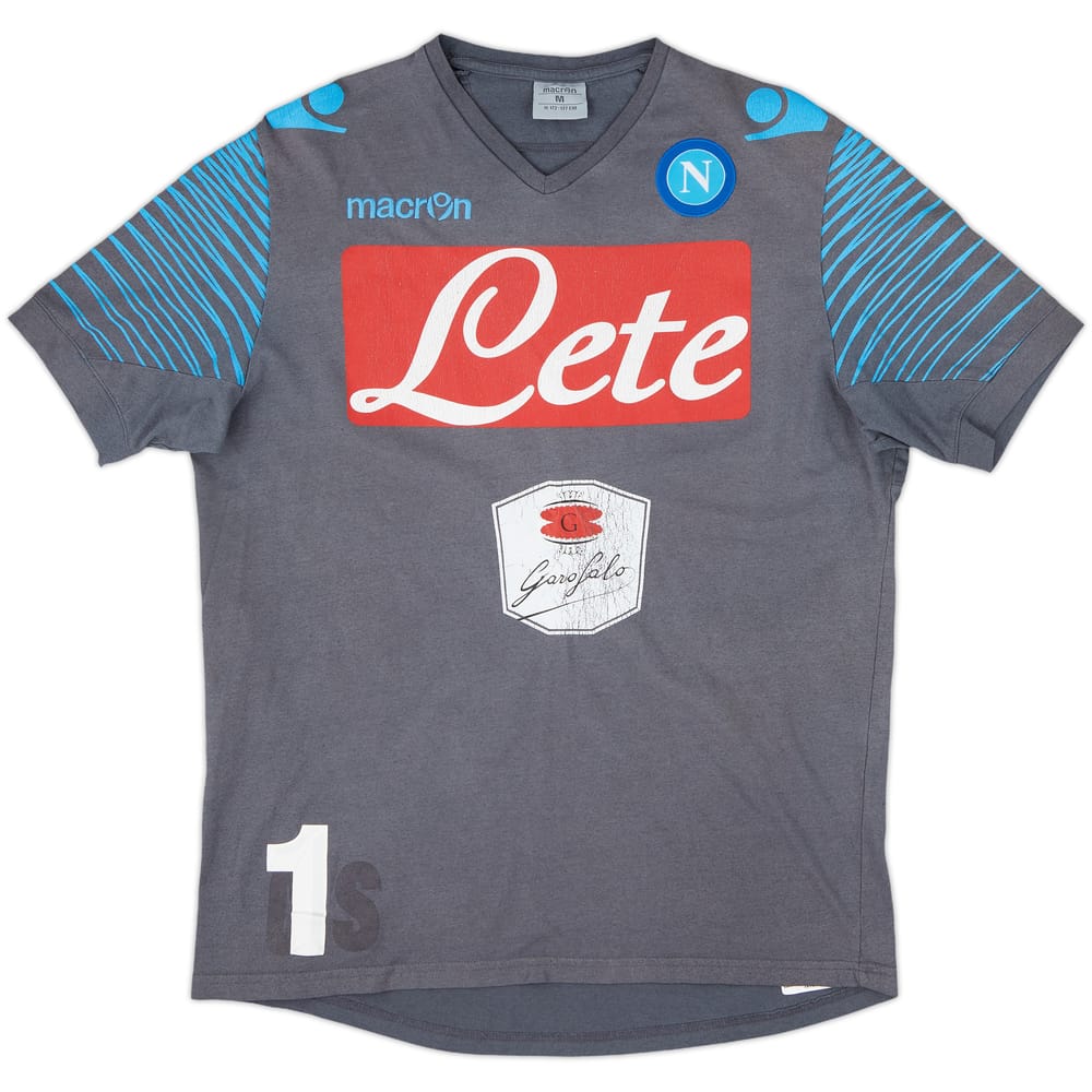 2014-15 Napoli Player Issue Macron Cotton Tee #1 - 5/10 - (M)