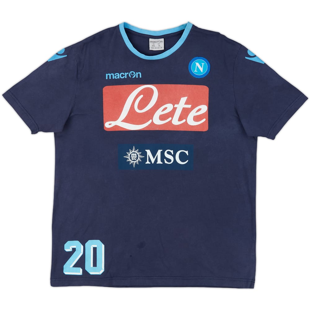 2013-14 Napoli Macron Player Issue Cotton Tee #20 - 4/10 - (XXL)