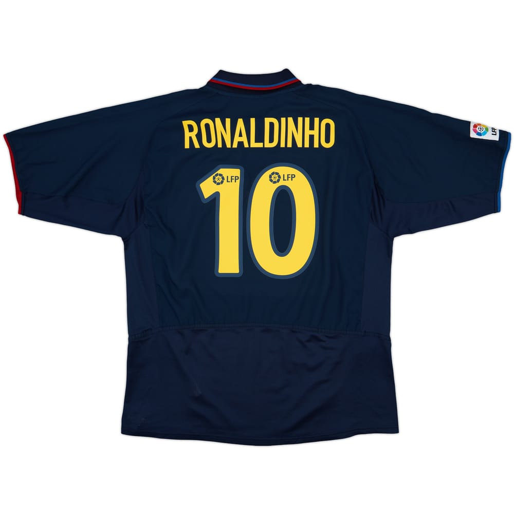 2003-04 Barcelona Third Shirt Ronaldinho #10 - 9/10 - (XL)