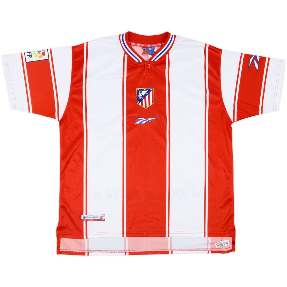 1999-00 Atletico Madrid Home Shirt - 9/10 - (XL)