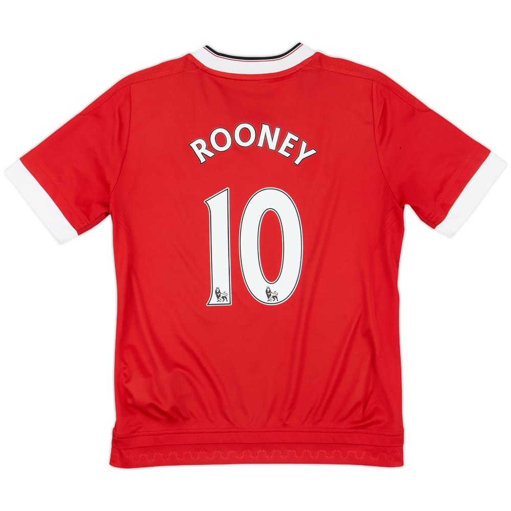 2015-16 Manchester United Home Shirt Rooney #10 - 9/10 - (M.Boys)