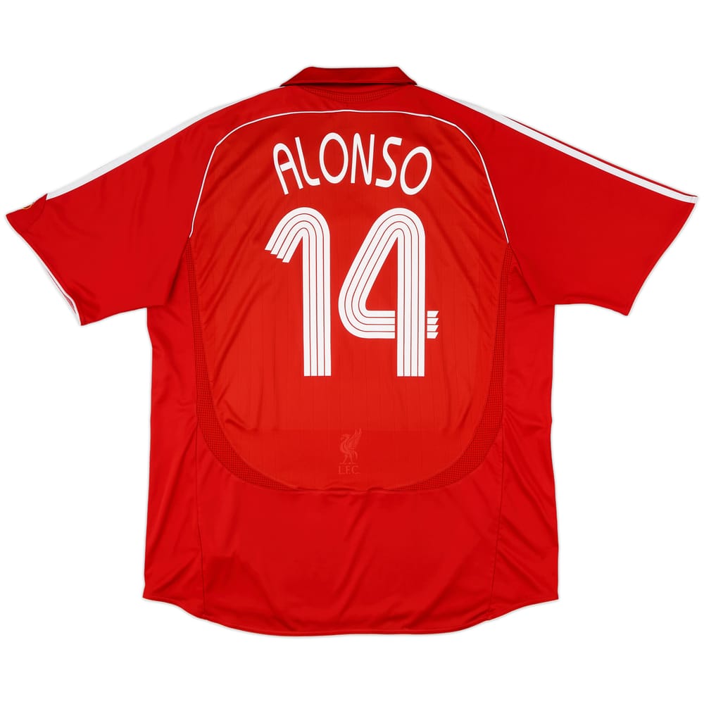 2006-08 Liverpool Home Shirt Alonso #14 - 6/10 - (XXL)
