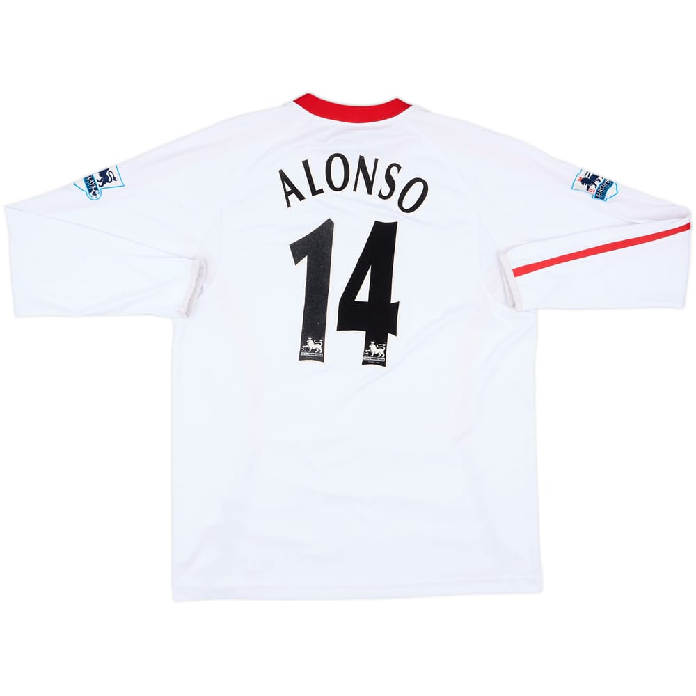 2005-06 Liverpool Away L/S Shirt Alonso #14 - 8/10 - (L)