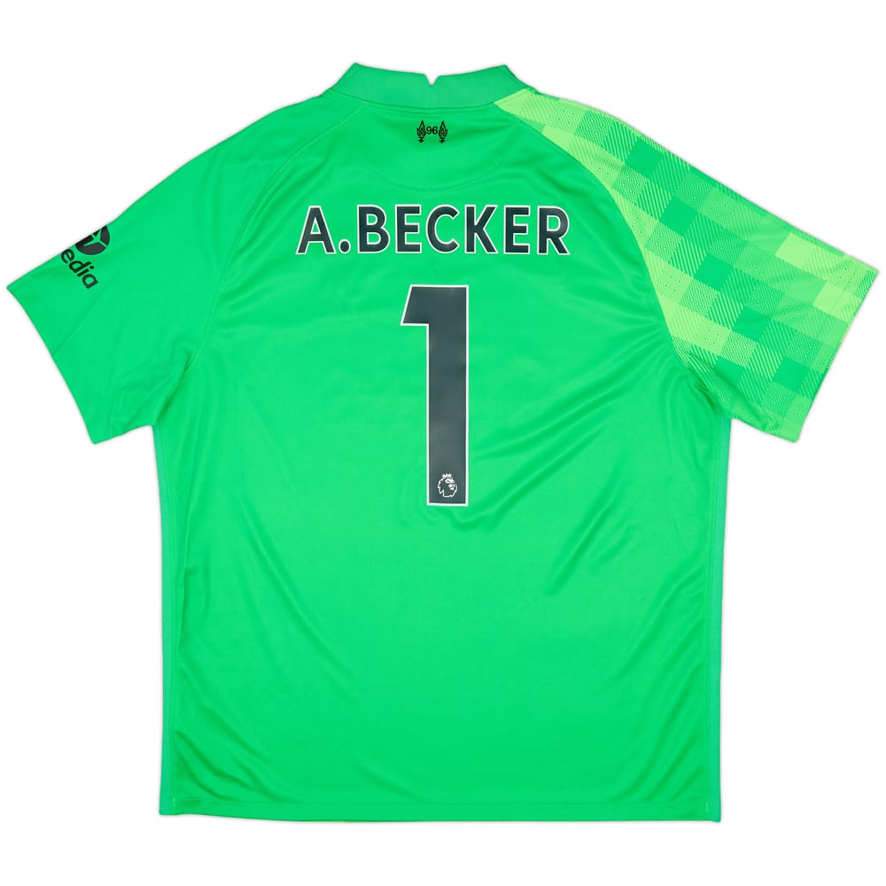 2021-22 Liverpool GK S/S Shirt A.Becker #1 - 9/10 - (XL)