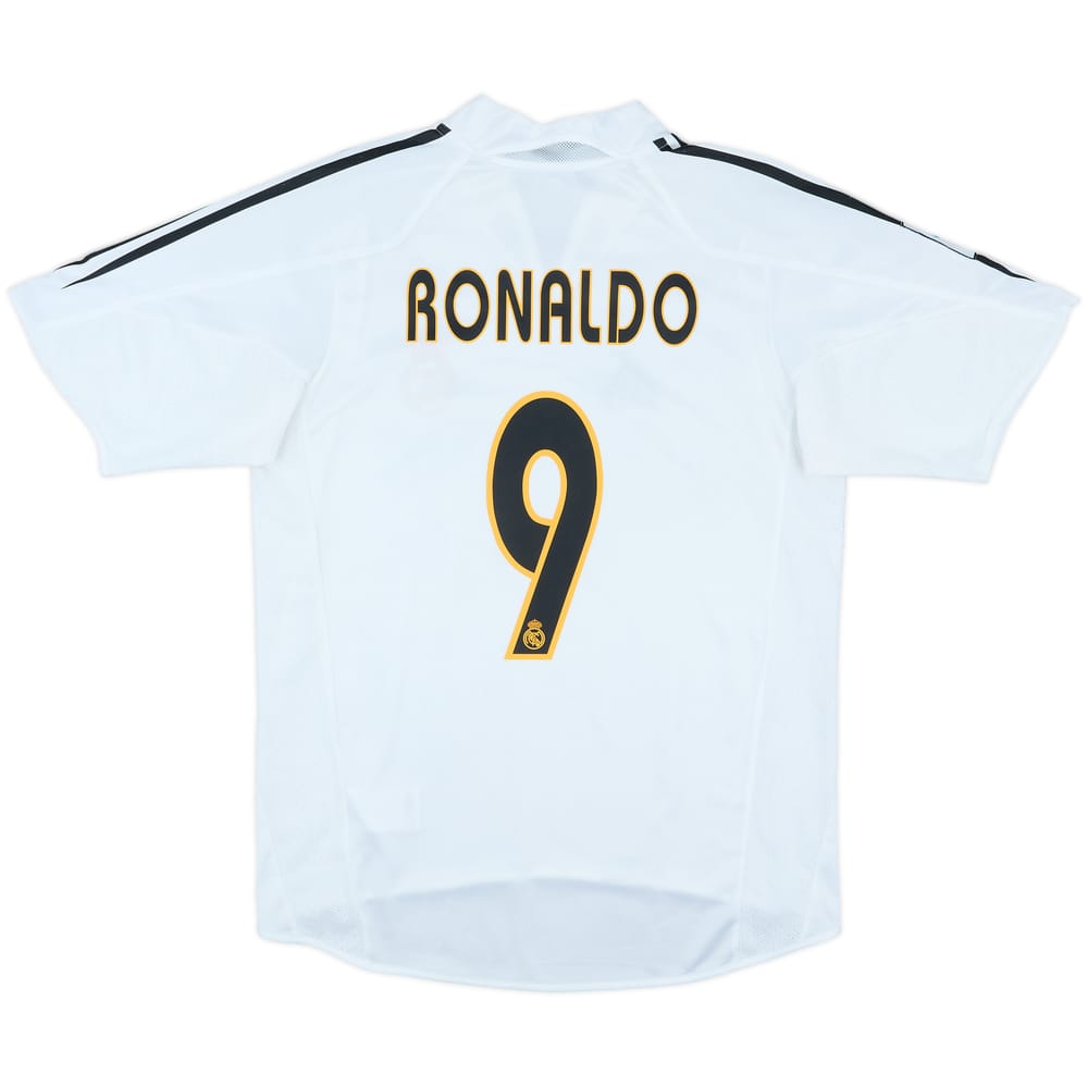 2004-05 Real Madrid Home Shirt Ronaldo #9 - 10/10 - (S)