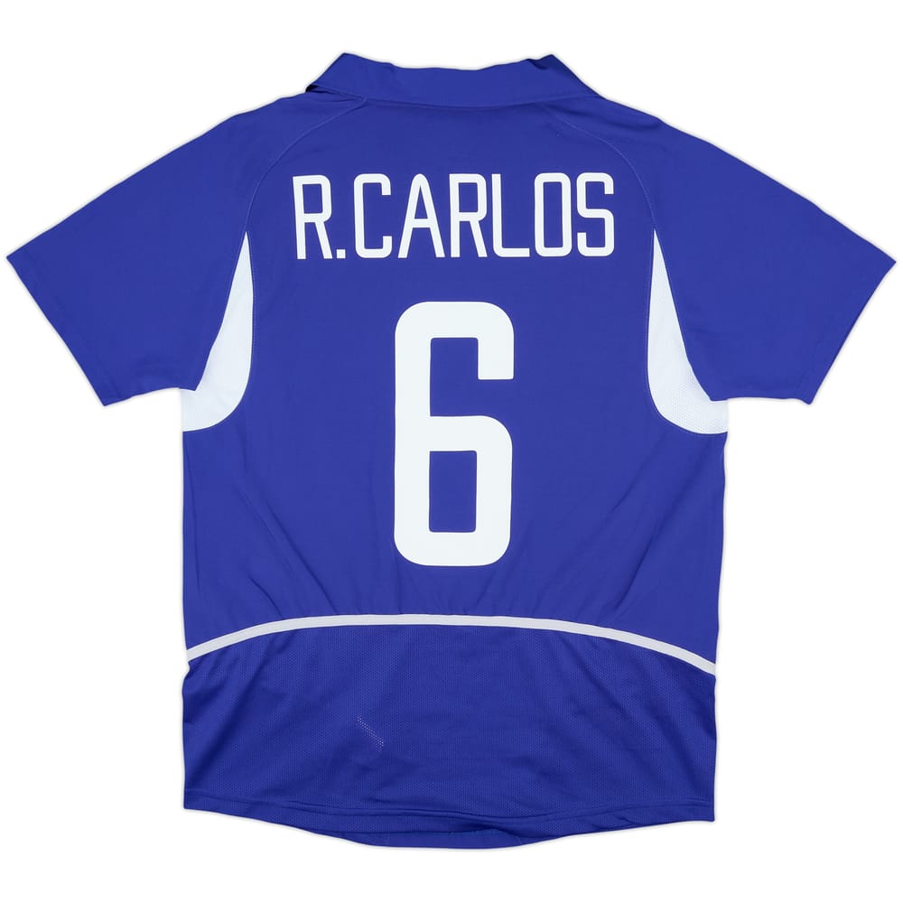 2002-04 Brazil Away Shirt R.Carlos #6 - 9/10 - (S)