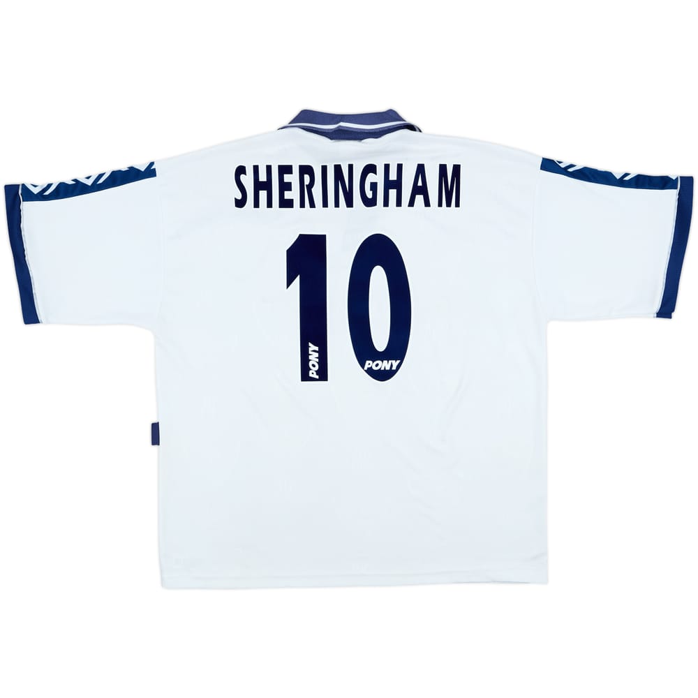 1995-97 Tottenham Home Shirt Sheringham #10 - 7/10 - (XL)