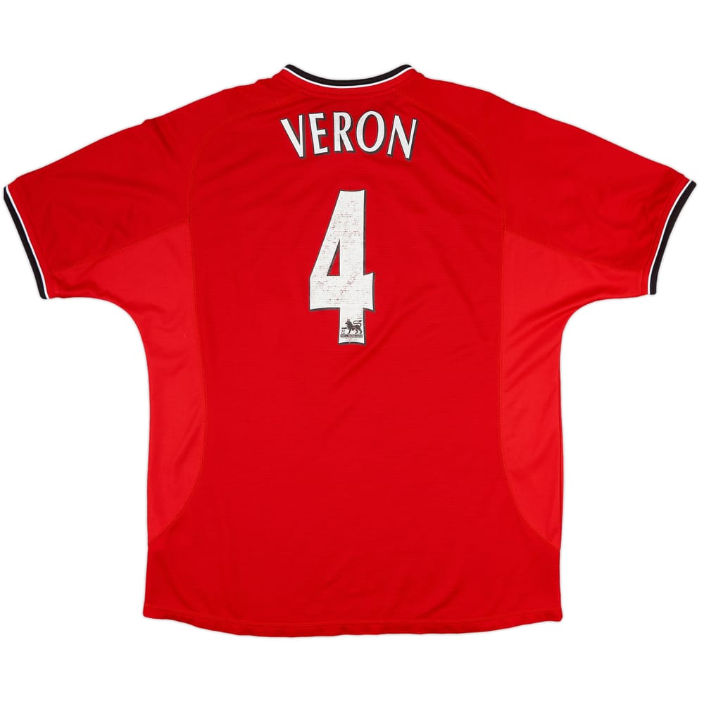2000-02 Manchester United Home Shirt Veron #4 - 6/10 - (XL)